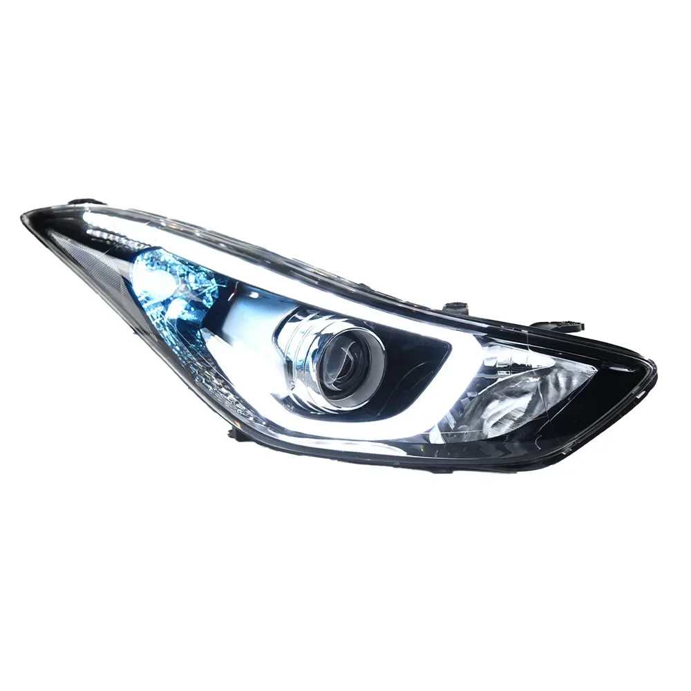 

Popular Hot sell AKD-car styling For Langdong/Elantra LED headlight assembly11-16 modified sea five lens xenon headlights Korea
