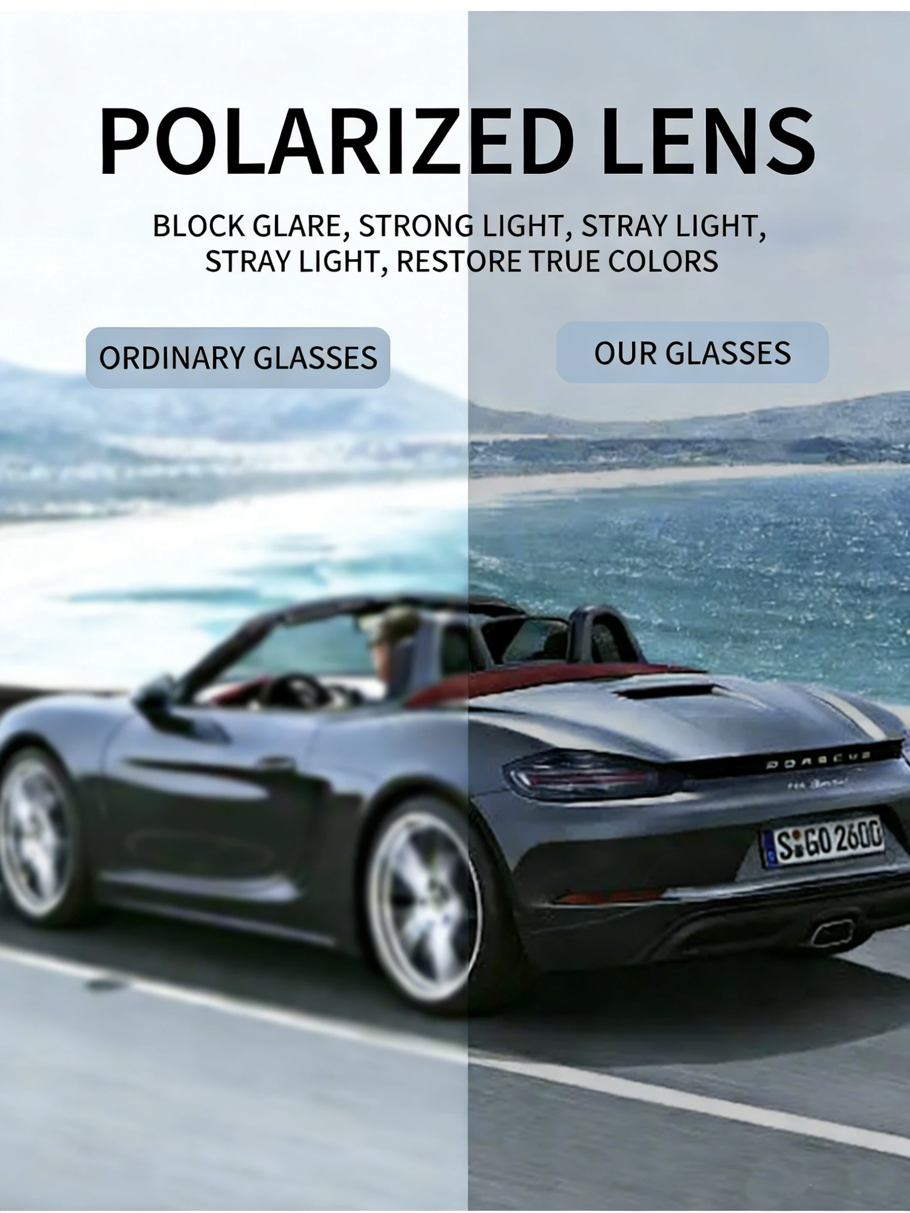 Neue quadratische polarisierte Herren-Sonnenbrille, minimalistische und stilvolle Sonnenbrille, geeignet für den täglichen Gebrauch und Reisen, 1084 – Detail 5