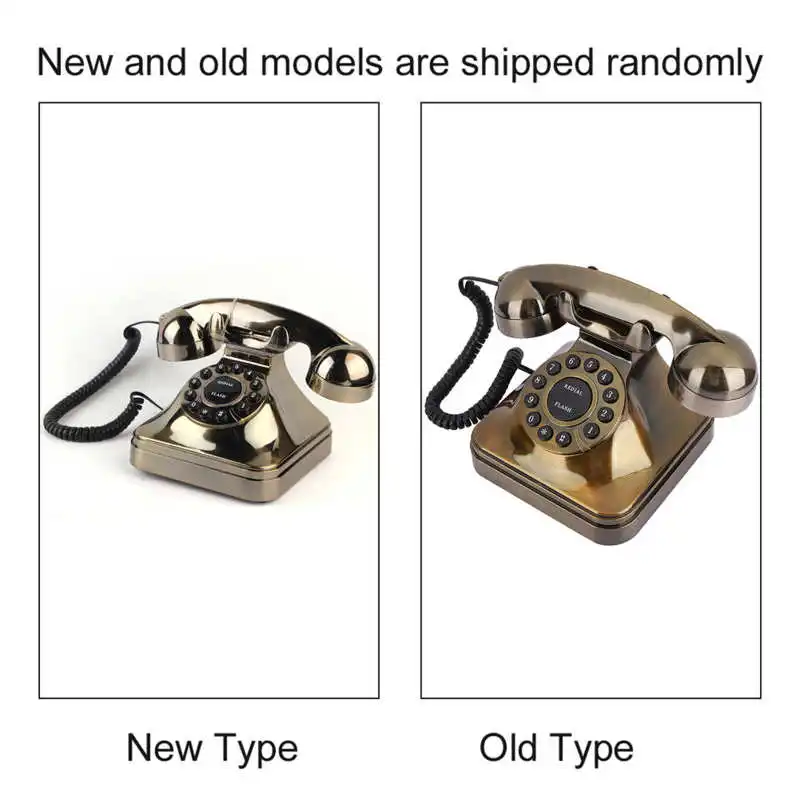 العتيقة برونزية الهاتف الرجعية Vintage الهاتف القديم سطح المكتب الثابتة السلكية الهواتف الهاتف الثابت للمنزل مكتب الفندق
