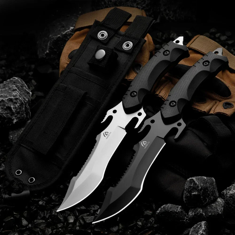 HUANGFU Wilderness Survival Knife - High Quality Fixed Blade Outdoor Knife for Hiking, Hunting, and Rescue