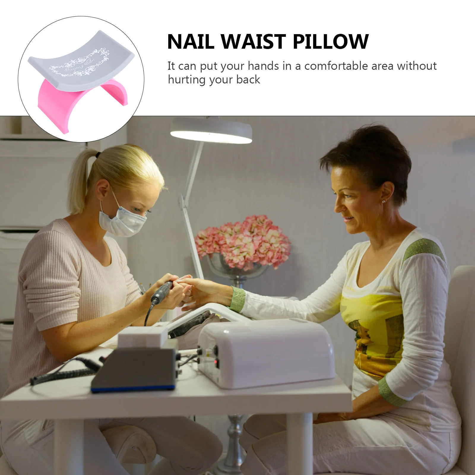 

1Pcs Nail Hand Pillow U Shape Silicone Manicure Cushion Nail Care Pad Portable Removable Manicure Tools Finger Support