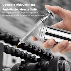 80cc Capacity Mini Multi Grease Gun Single Hand Pump Operation Tool Hose High Pressure Oil