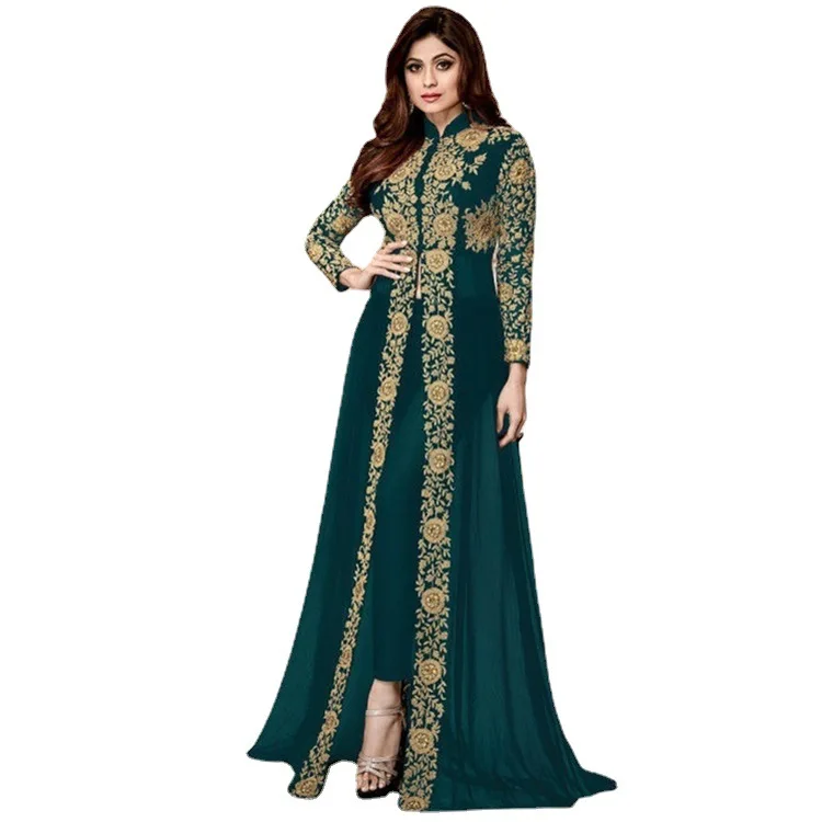 Abaya Saudi Dubai Muslim 2 Piece Sets Kaftan Turkish Islamic Clothing African Ramadan Dresses&Pants Women Robe Femme Musulmane