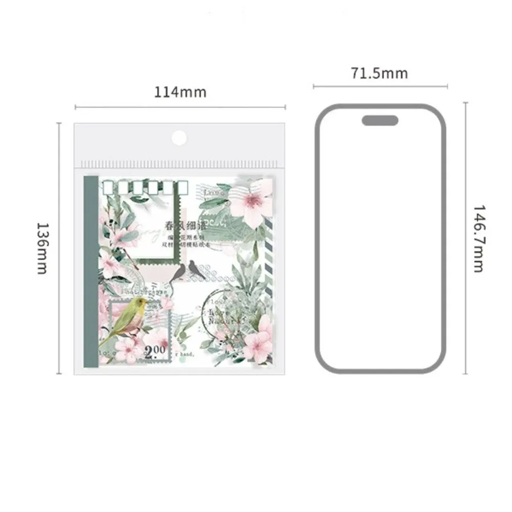 20 teile/buch Vier Jahreszeiten Thema Floral Aufkleber Buch Licht Retro Backing Aufkleber Schneiden Sammelalbum INS Stil DIY Handwerk