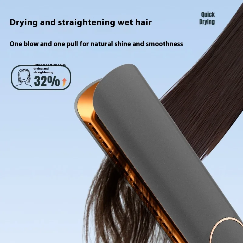 Electric Hair Straightener, 110000RPM High Speed Dryer, LED Display, Ceramic Plate, Dry Wet Hair Styling, Household Use