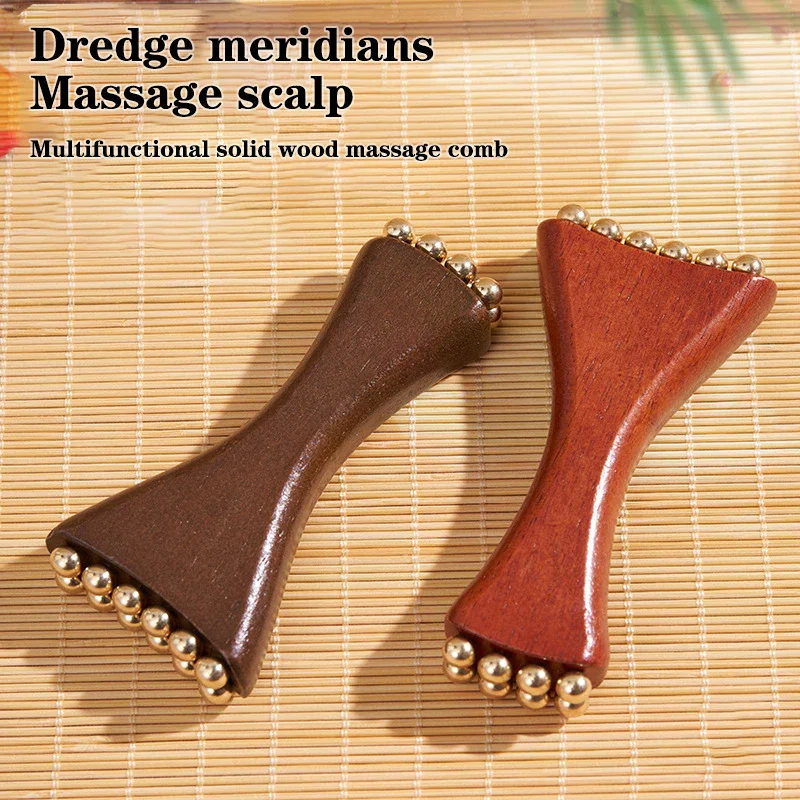 

Двусторонний латунный золотой шарик, инструмент для подтяжки лица, косметический массаж, доска Гуа Ша, лимфодренажный массажер, триггерная точка, расслабление