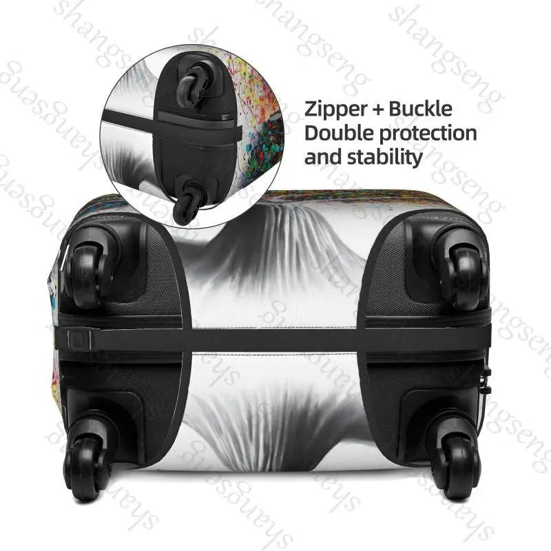 Lucky Tree Thick Elastic Luggage Protective Cover Zipper Suit For Bag Suitcase Covers Trolley Cover Travel