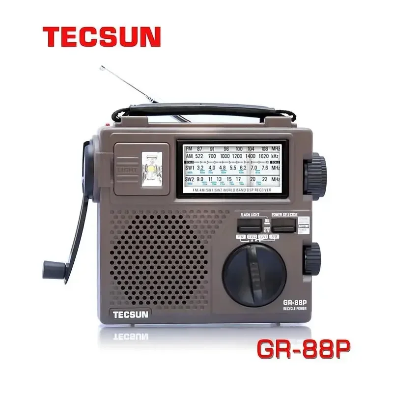 Tecsun GR-88 GR-88P Portable DSP Digital Demodulation Emergency Environmental Protection Hand Generator Radio Tecsun GR88P