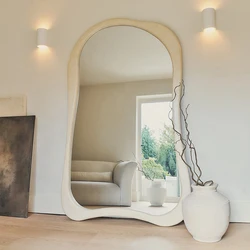 Nordic Luxury Wedding Mirror Body Standing Designer Big Aesthetics Floor Mirrors Art Oval Hallway Espejos De Piso Decoration