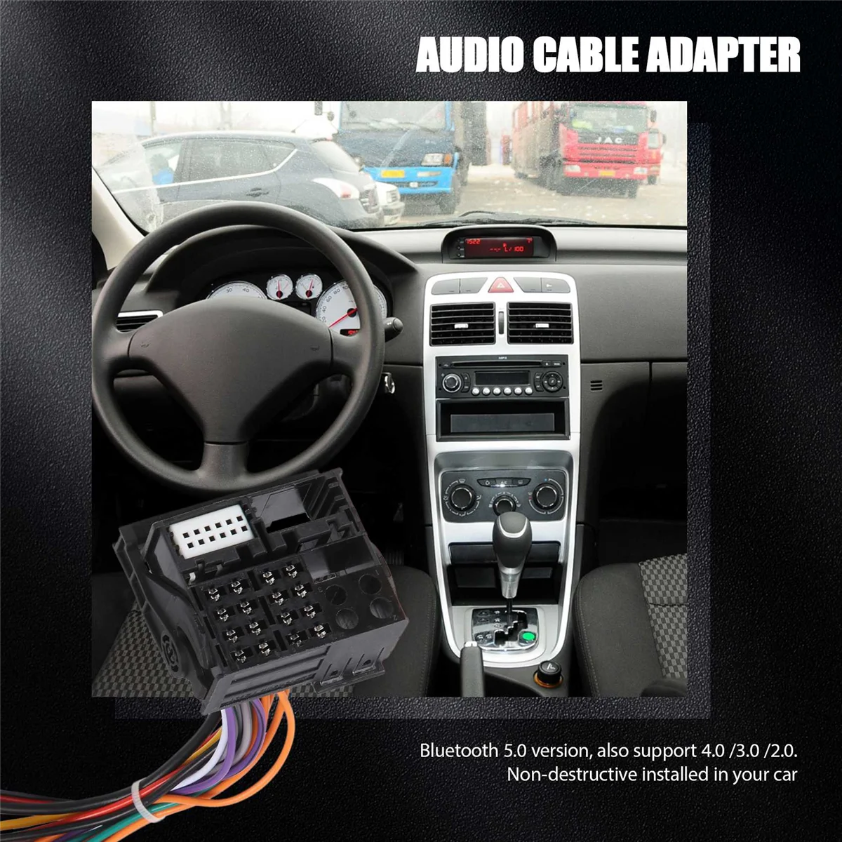 AT77 автомобильный аудиоприемник Bluetooth 5,0 Aux адаптер для Peugeot Citroen C2 C5 RD45 RD4 радиомодуль Bluetooth Aux кабель