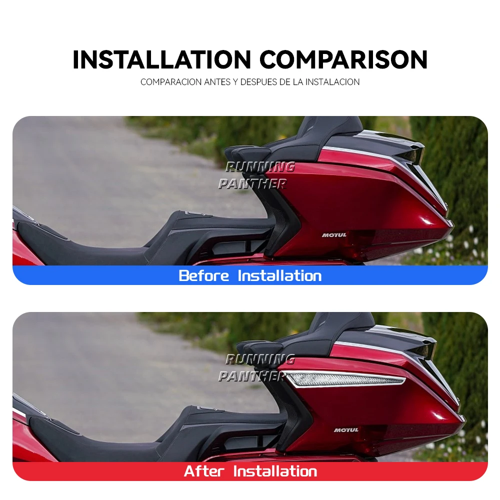 Moto HA CONDOTTO LA Luce Per Honda Goldwing Gold Wing GL1800 Tour DCT Airbag 2021-2023 Top Spar Box Tronco Luce Laterale Decorativa Ligh