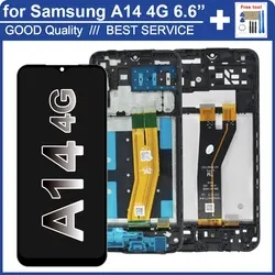 6.6 “novo lcd para samsung galaxy a14 4g tela lcd painel de toque substituição para samsung a14 tela SM-A145F a145m