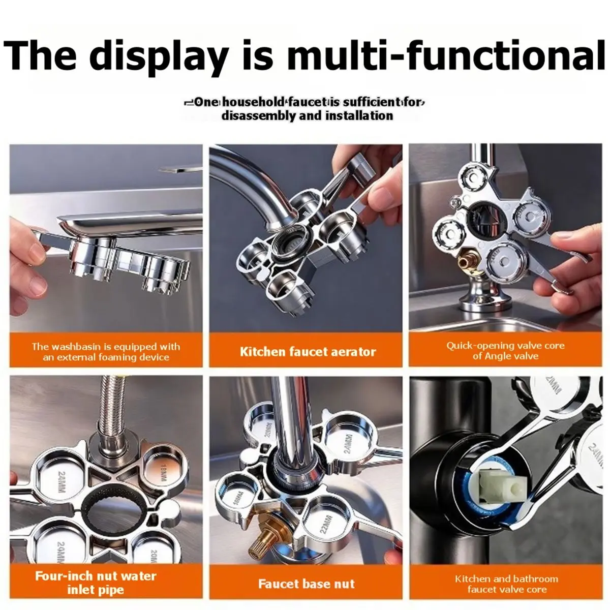 RECOMMENDATION  12-in-1 Multi-Function Faucet Aerator Wrench Tool Kit, Plumbing Repair Wrench with 4 Replaceable Aerators