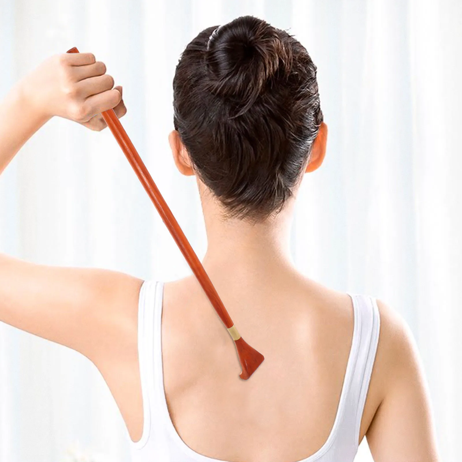 2-teiliger Rückenkratzer aus Holz für Erwachsene, robustes Juckreizentlastungswerkzeug mit erweiterter Reichweite, bequemer Griff für Senioren und Behinderte