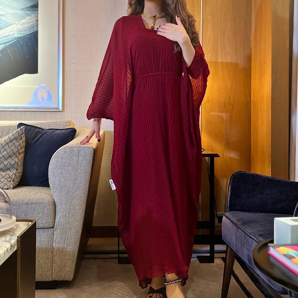 

Customized Jersey Straight Evening Dress Strapless Floor Length Long Sleeves High Quality Solid Color Vestidos para mujer