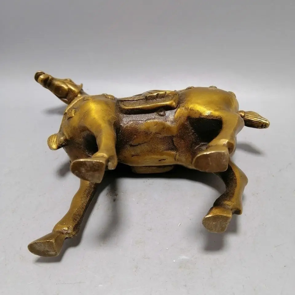 Pure copper ingot ornament brass immediately profits City Wangcai Ma promotes official transportation Wangye handicrafts