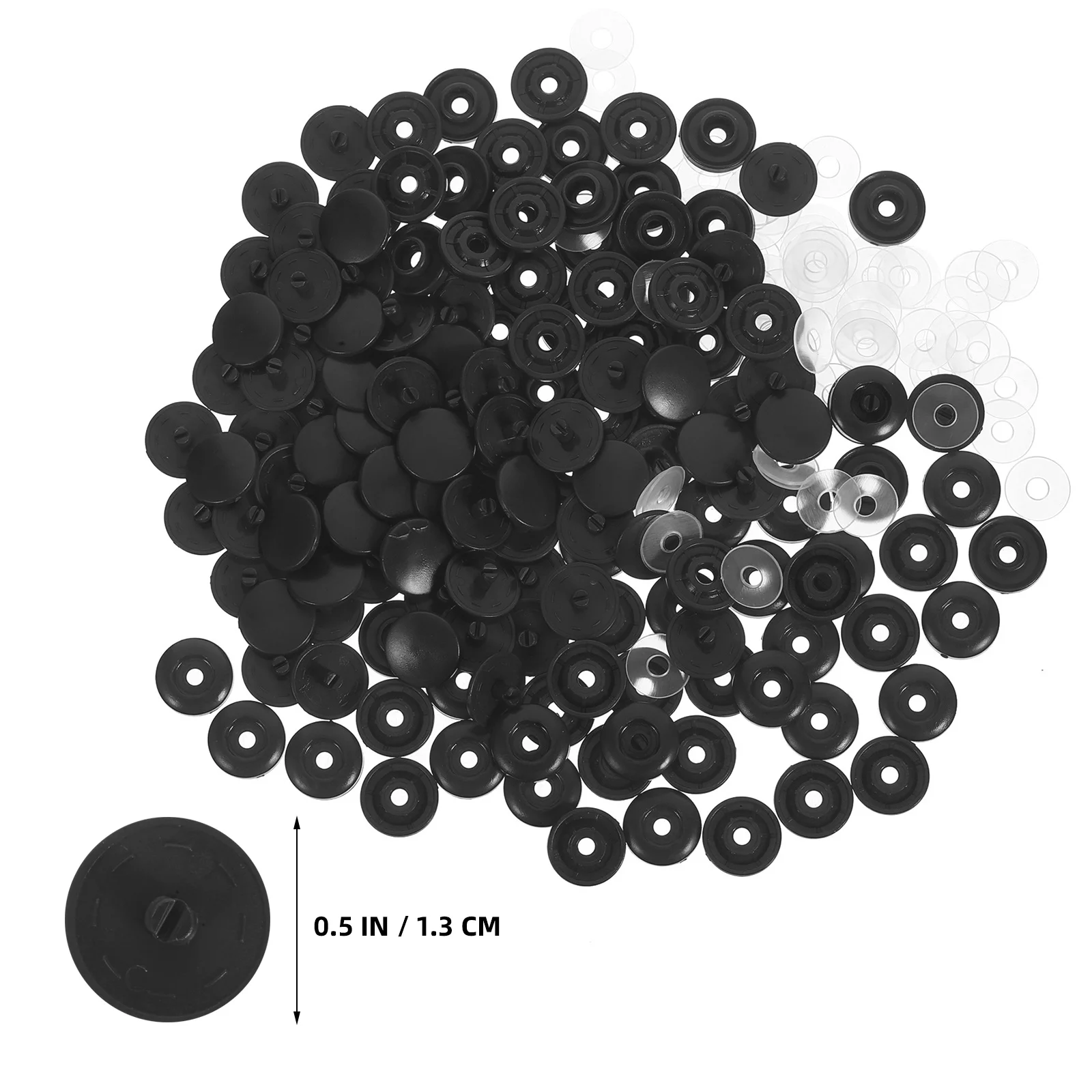 

100Sets No Sew Plastic Snap Buttons for Clothes Easy Install Durable Snap Clothing Buttons for DIY Clothes Button