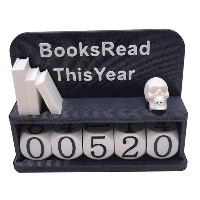 

Многоразовый трекер для чтения A93E-Year Book Tracker, декоративная табличка для домашнего чтения, 3D-печатный счетчик для чтения книг в библиотеке