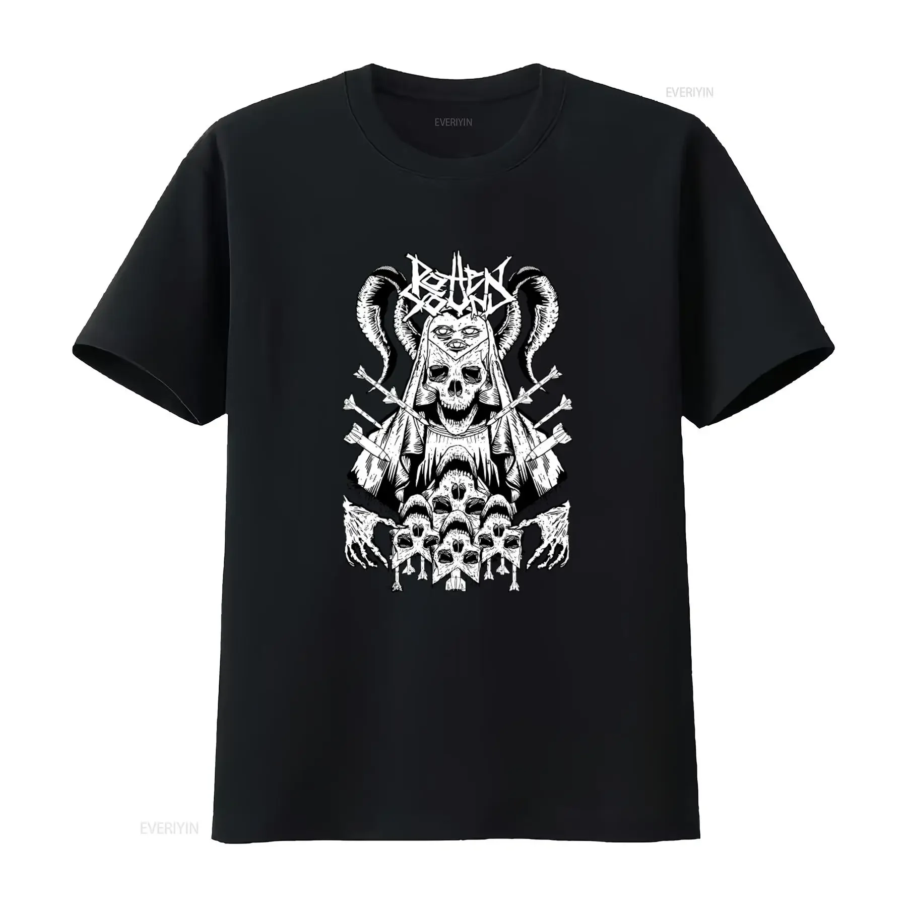 Rotten Sound Heavy Grindcore Band Men s Vintage Print Medium T Shirt vintage Washed Breathable Slightly designer clothes