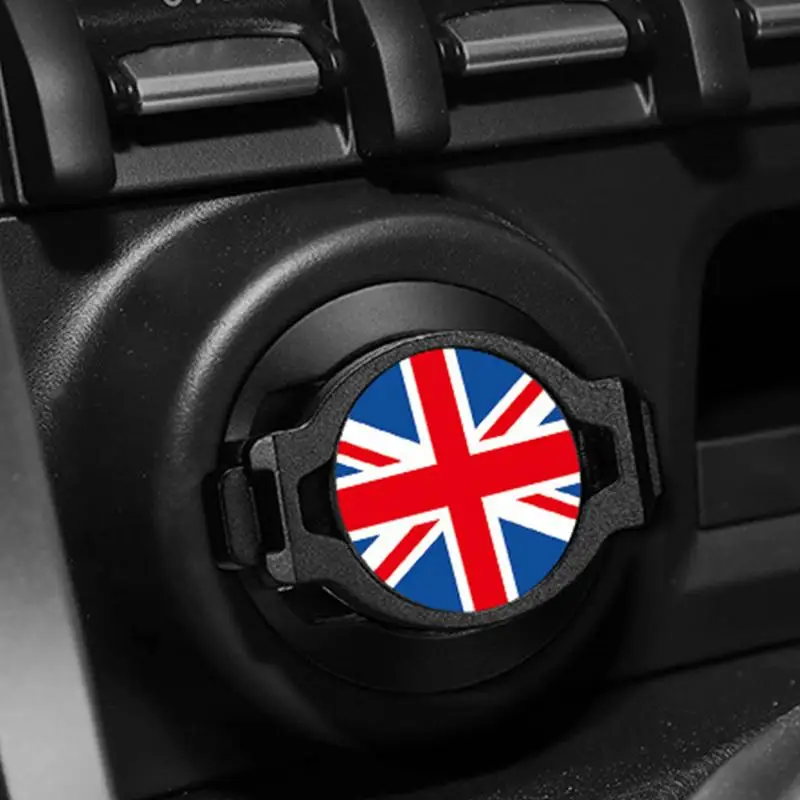 British Flag Pattern Car Ignition Switchs Protection Cover Car Engine Start Stop Switchs Button case Decoration Interior Sticker