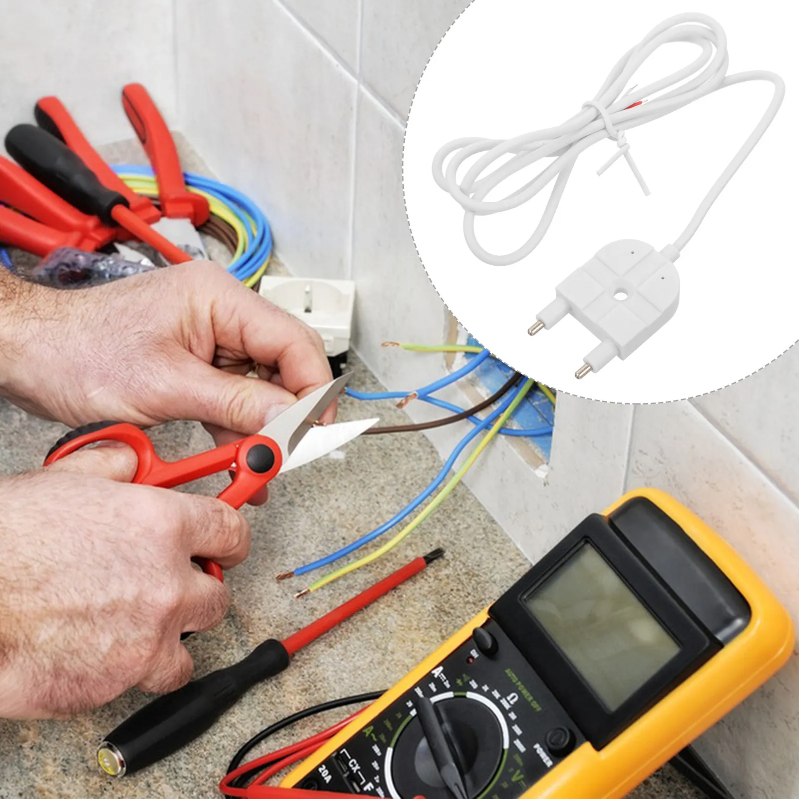 

Water Detection Probe with Long Cable Reusable Sensor for Leak Monitoring in Home Appliances Basement Hvac Systems Water Leak