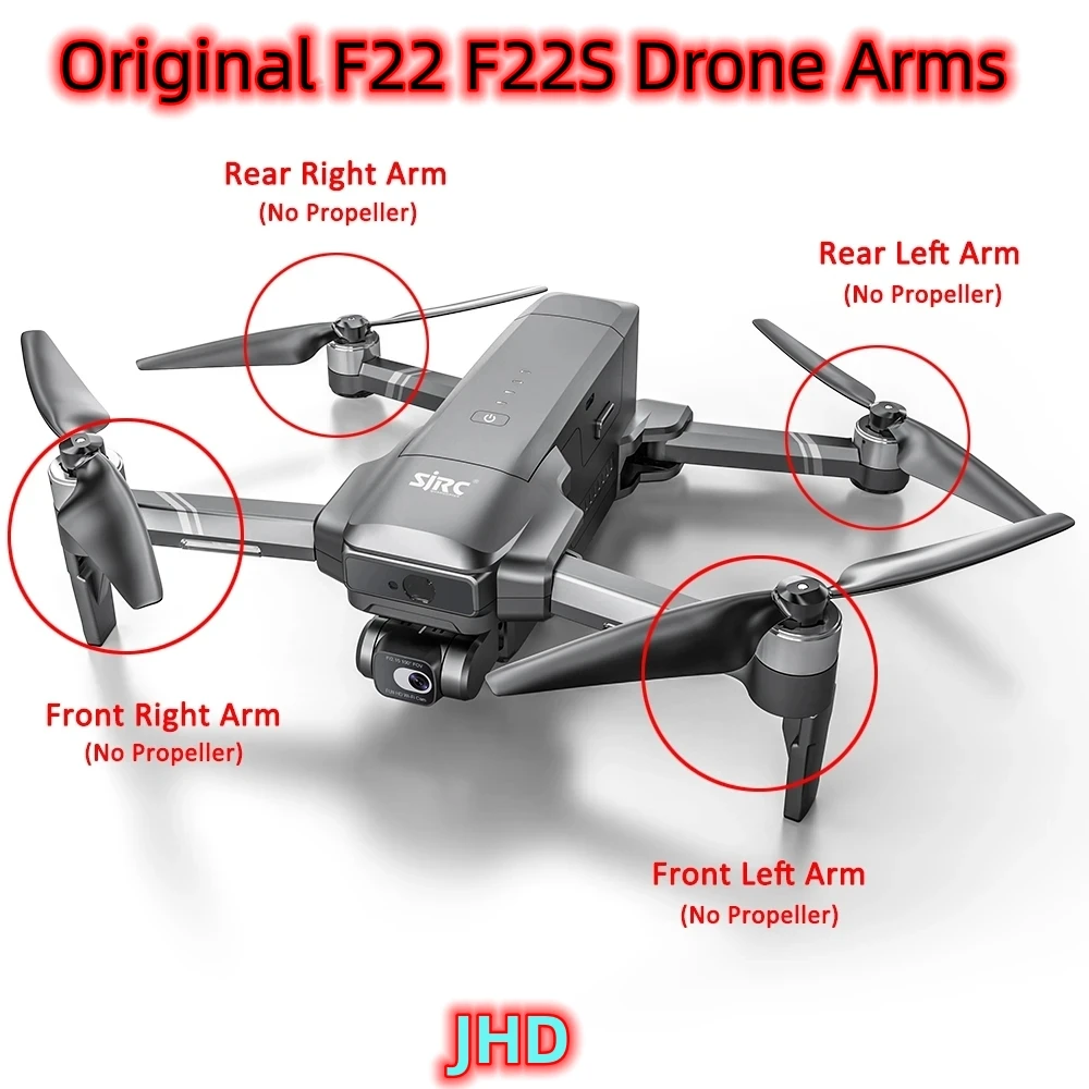 

JHD Free Ship Drone Arms For SJRC F22 F22S RC Plane Spare GPS RC Drone Quadcopter Arm Blades Drone Accessories