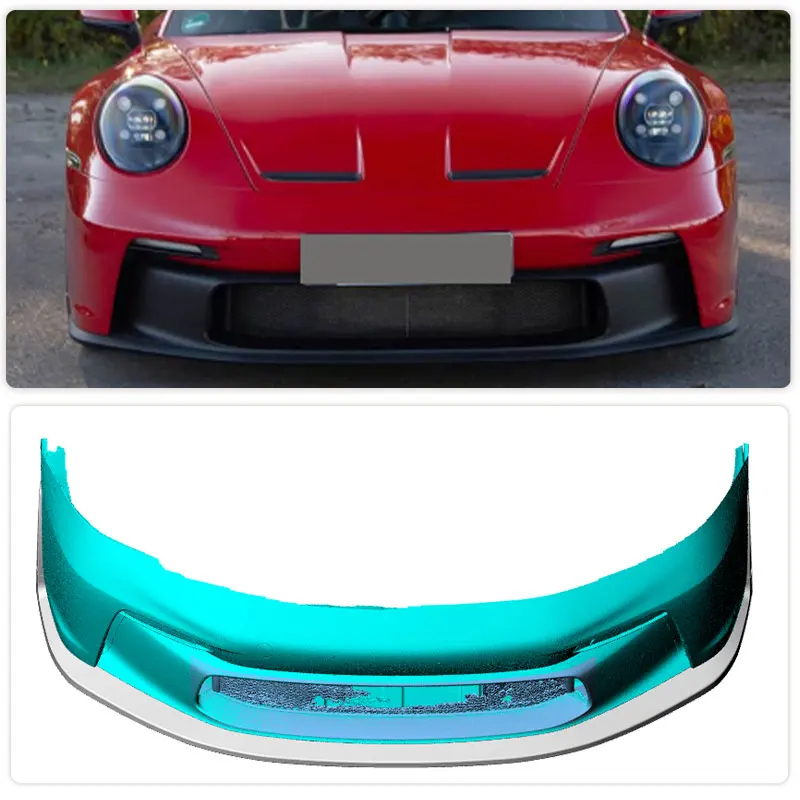 Car Front Bumper Lip Spoiler for Porsche 911 992 GT3 2022 Racing Front Lip Chin Apron Guard Body Kits Prepreg Dry Carbon view 3