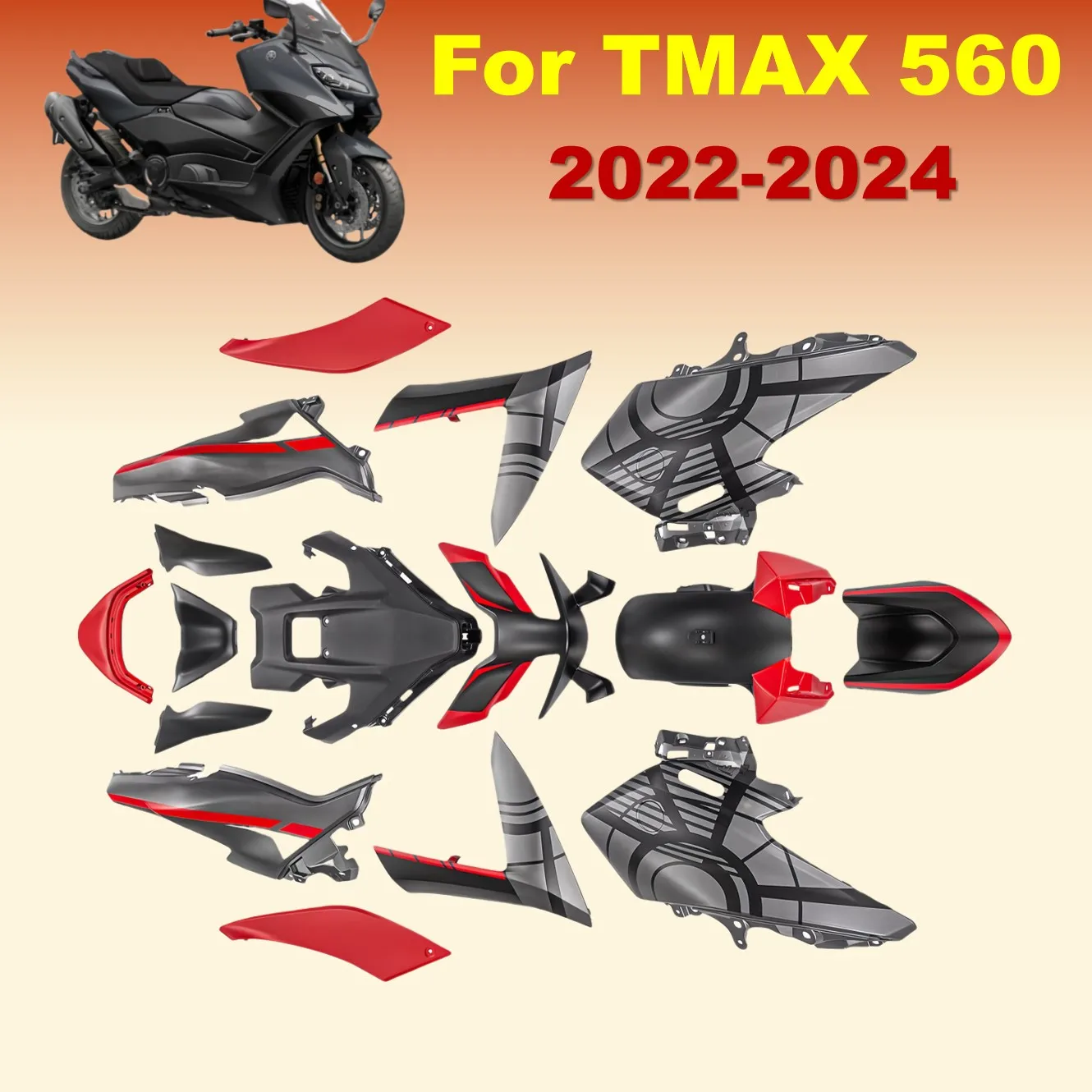 Customize ABS Fairing Kits Tmax 560 For Yamaha Tmax 560 2022-2024 Pedal Bodywork Panel Cowl Set T-max 560