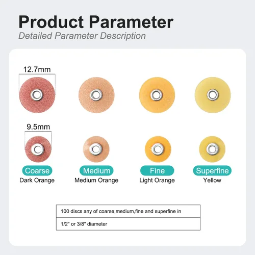 Imagen 2 del producto SYJH 100 Uds discos de acabado y pulido Dental varilla de sujeción mandril Soflex disco flexible vástago RA Material de blanqueamiento Dental dentista