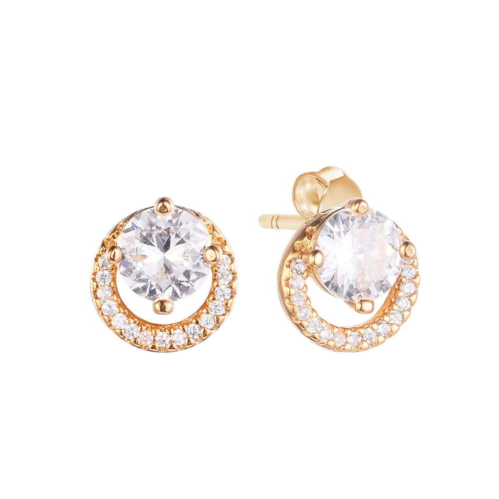 

Sparkling Round Halo Stud Earrings 925 Real Money Piercing original sterling silver New IN Luxury Designer Fashion Earring Sets
