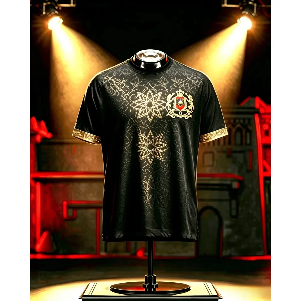 2026 Moroccan Traditional Football Shirt Sporty Quick-Drying Breathable Plus Size Casual Style Special Edition for Football Fans