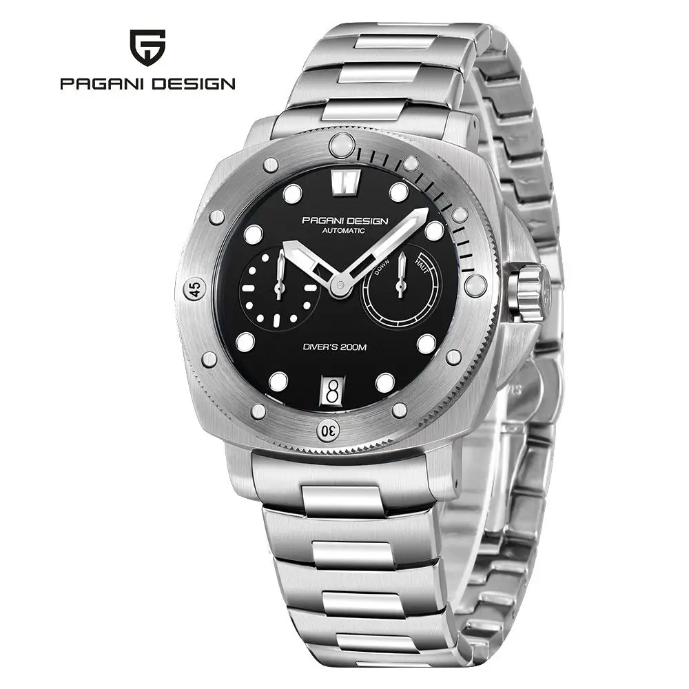 PAGANI Design PD1767 Men Automatic Mechanical Watches For Top Brand Luxury 200M Waterproof AR Sapphire Watch for Men PD1767