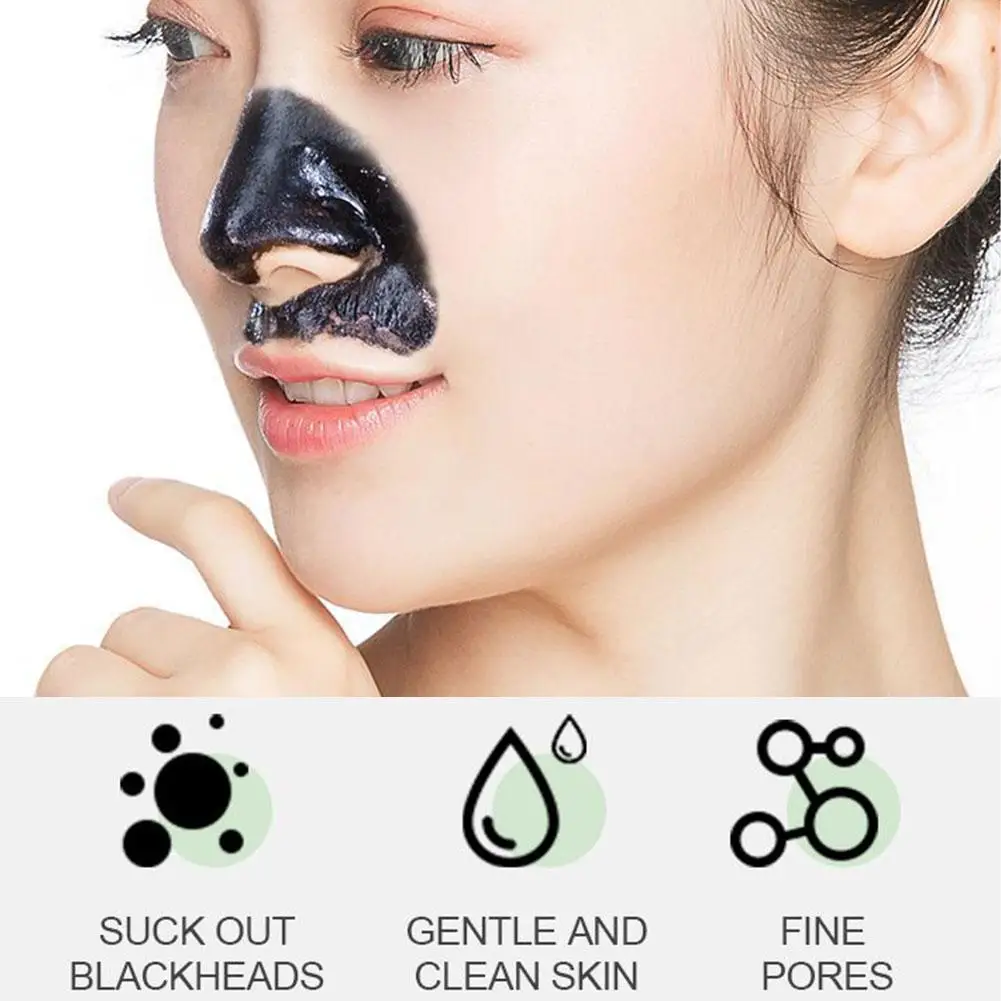SADOER 60g Bamboo Charcoal Peel Off Mask Deep Cleansing Blackhead Remover Pore Minimizing Facial Skin Care Mask