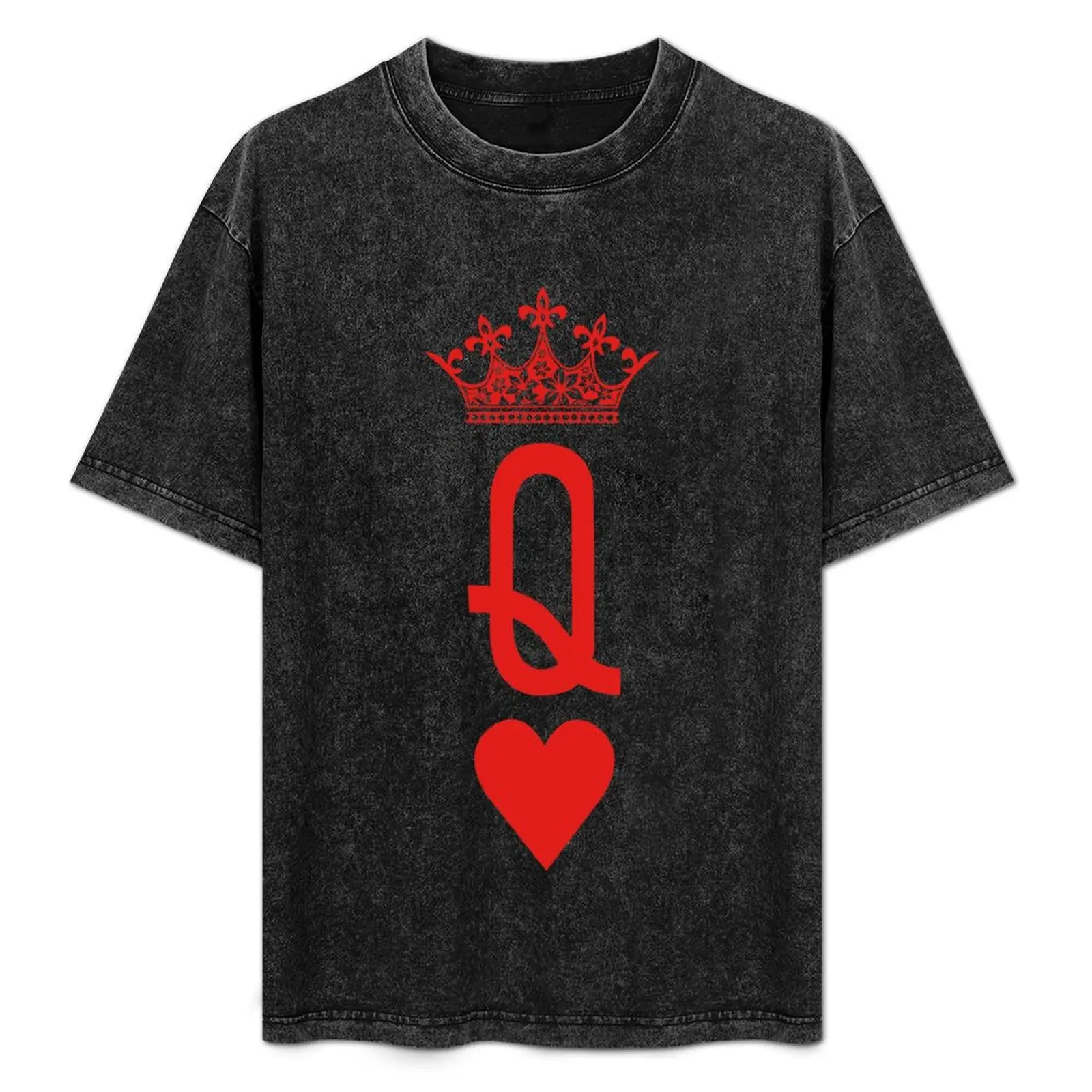ハートの女王のトランプデザイン-ポーカープレーヤー向け-tシャツ-ノベルティグラフィック-tシャツ