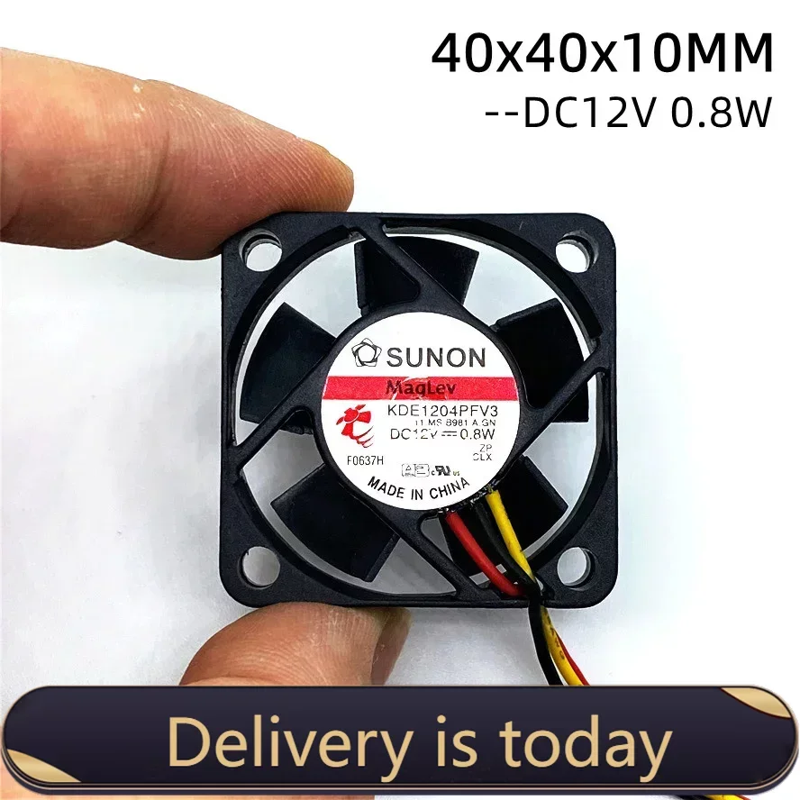 

SUNON Maglev KDE1204PFV3 4010 40mm 40x40x10mm Cooling Fan 4CM DC12V 0.8W For 3D Printer North Bridge Chip Fan 3pin