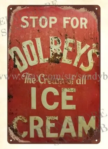 1 pcs,DOLBEY'S ICE CREAM parlor metal tin sign  reproductions sale