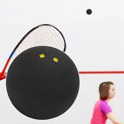 38mm Double Yellow Dot Handball Ball Squash Racket Balls Slow Speed Raquet Balls for Club Racket Balls Rubber Squash Ball