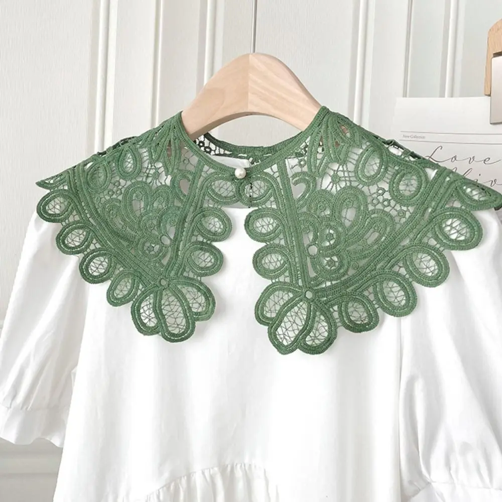 Doll Collar Lace Fake Collar Dress Decorative Shoulder Detachable Decoration Shirt Collar Pearl Round Neck Knitted Shawl