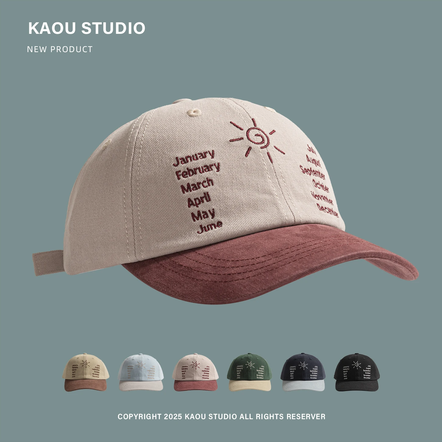 

South Korea New Wide-brimmed Sunshade Cap Women Fashion Face Small Color Matching Letter Embroidery Men's Baseball Cap Tide
