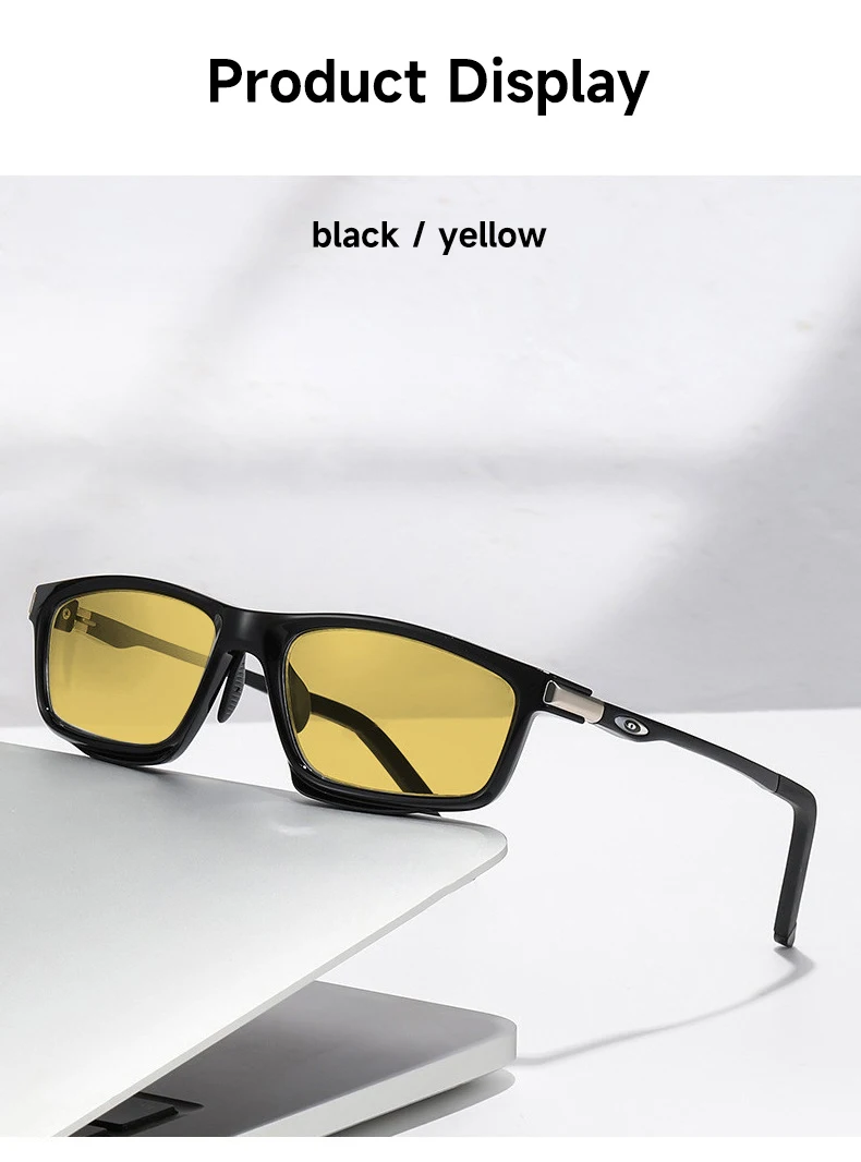 Hohe Qualität Polarisierte Nachtsicht Sonnenbrille Männer Frühling Tempel UV400 Fahren Sonnenbrille TR90 Rahmen Brillen – Detail 5