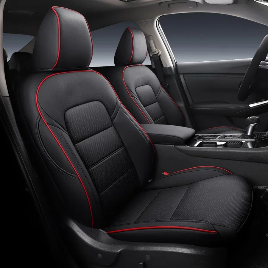 Car Special Seat Covers 5 seats For Nissan Sentra B18 2020 2021 2022 PU Leather Full Coverage Cushion Seat Protection Cover