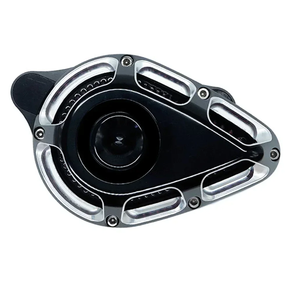 

For Harley Touring Street Glide Touring Road Glide Softail Dyna Air Intake Cleaner System Multi-Angle Filter Kit AluminumChrome