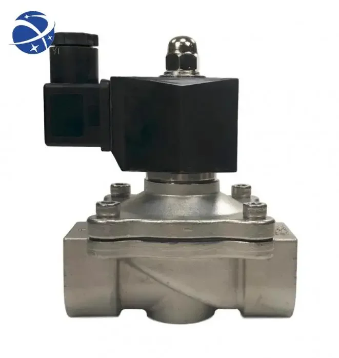 YUNYI 24V Solenoid Air Gas Hydraulic Valve Sanitary Stainless Steel Diaphragm Explosion-Proof Female Solenoid Valve