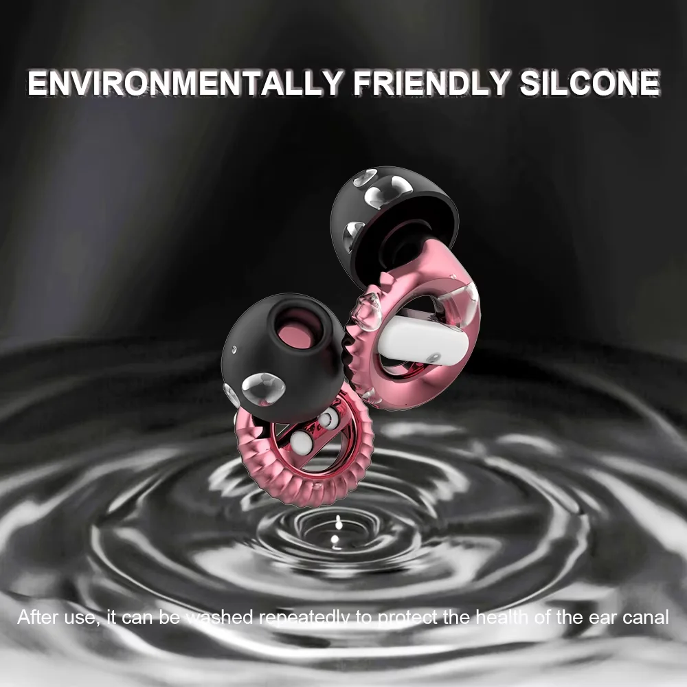 Olyga High Quality Noise Canceling Earplugs for Work  Study, Travel, etc Reusable Soft Silicone Ear plugs Sound Insulation