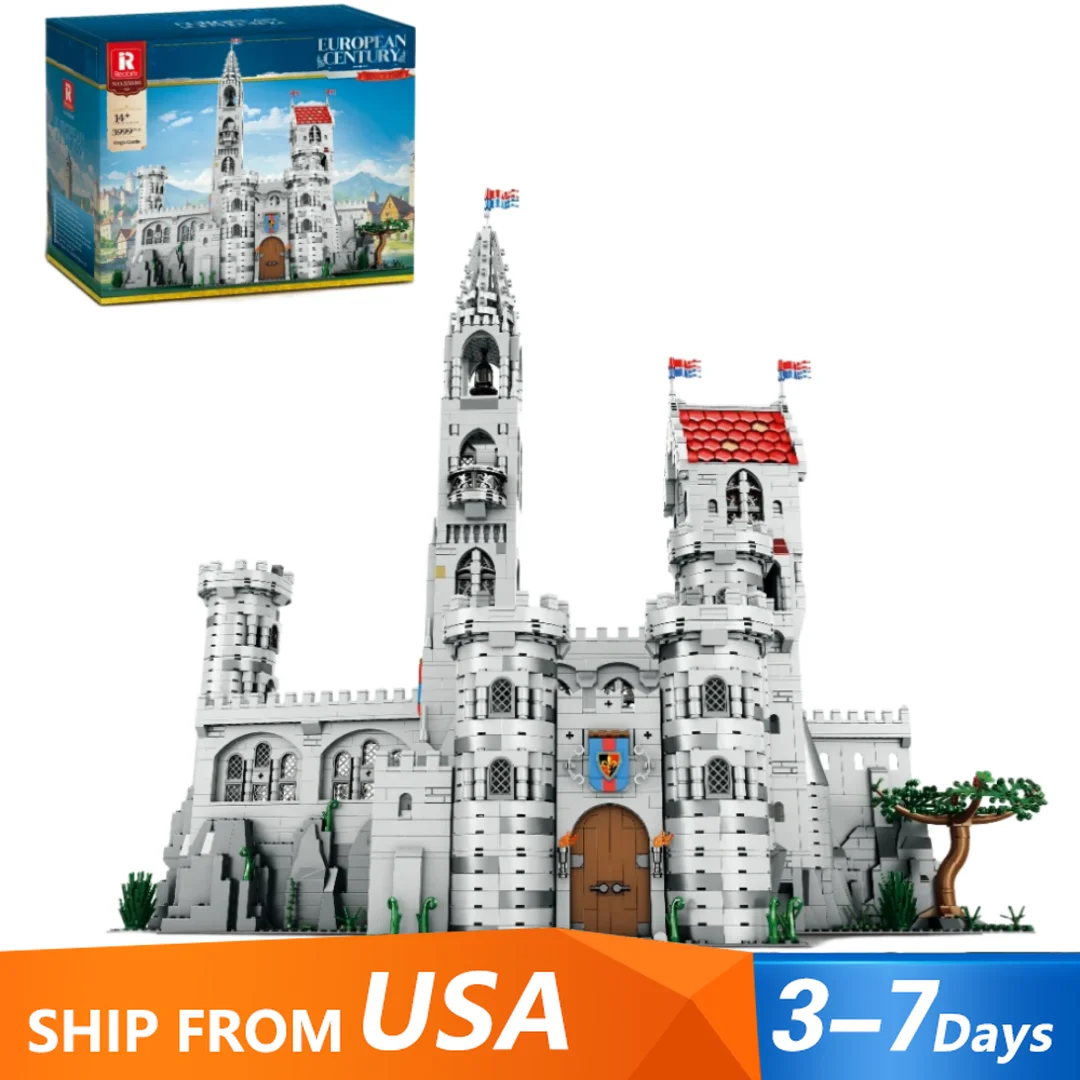 3999ピース ヨーロッパ王の城 中世建築セット 都市建築 モジュール式ビルディングブロック 組み立てモデルキット おもちゃ クリスマスギフト