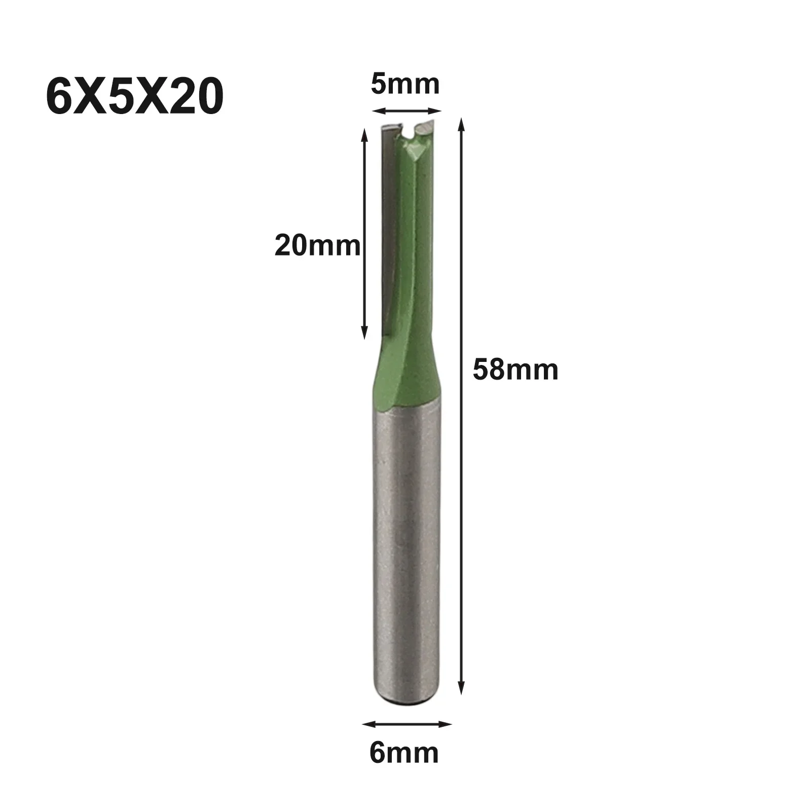 1pc 6MM Shank Single Double Flute Straight Bit Milling Cutter For Wood Carbide Endmill Milling Cutter Woodworking Tool