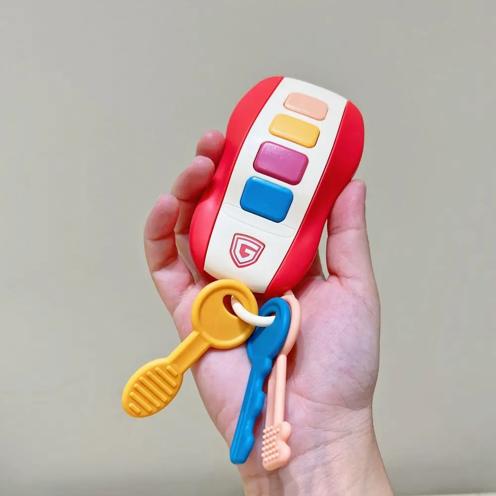 Juego de simulación de música, llave de coche, juguetes para bebés, mordedor de voces, juguete con llave musical para niños, modelo de aprendizaje temprano, llave de coche simulada, juguete para bebés