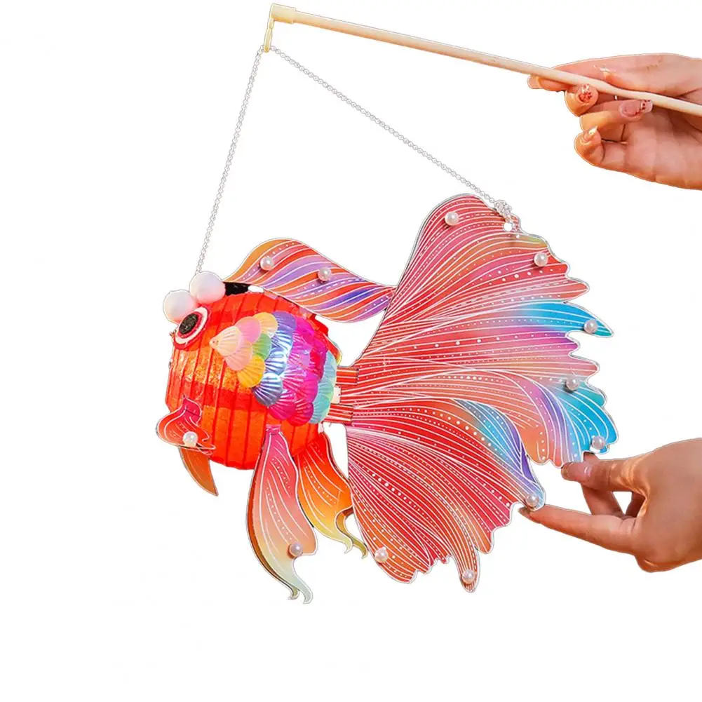 Lantern Making Material Diy Lantern Kit Handmade Ancient Style Lanterns Goldfish Diy Kit for Kids Mid-autumn Spring Festival