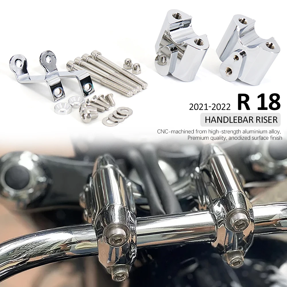 

2021 2022 NEW Motorcycle Accessories Bar Risers Heightening CNC Aluminum Alloy Plated Handlebar Riser FOR BMW R18 Classic R 18