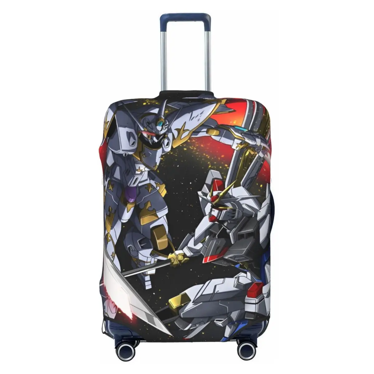 Gundam Suitcase Cover Vacation Elastic Luggage Case Cruise Trip Protection